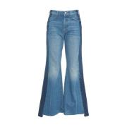 Blå Flared High-Waisted Jeans