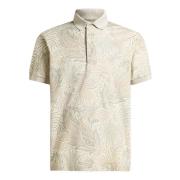 Beige Paisley Polo Shirt