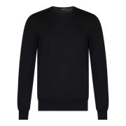 Sort Crewneck Genser for Menn