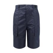 Bomull Bermuda Shorts med FF Detalj