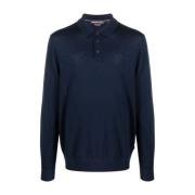 Polo z welny merino Midnight