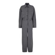 Grå Arbeider Jumpsuit Kjole