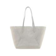 Geometrisk Panel Semsket Tote Bag