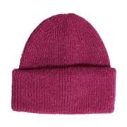 Fuchsia Strikket Lue Hat