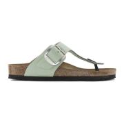 Gizeh Big Buckle Nubuck Lær-flipflops