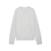 Grå Sweatshirt med 'Call Me Baby'