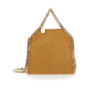 Beige Crossbody Veske med Kjede Stropp