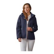 Moderne Fit Navy Jakke med Hette