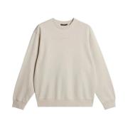 Bomull Crew Neck Sweatshirt Moonbeam