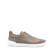 Brun Slip-On Sneakers Flat Gummisåle