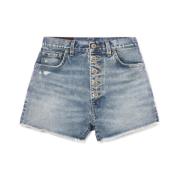 Stella Regular Fit Høy Midje Denim Shorts