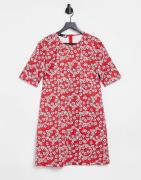 Love Moschino vestito printed t-shirt dress-Multi