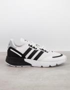 adidas Originals ZX 1K Boost trainers in white and black