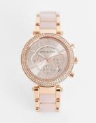 Michael Kors Parker rose gold pink bracelet watch MK5896