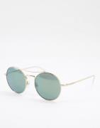 Emporio Armani round lens sunglasses-Gold