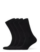 Bamboo Crew Sock 4-Pack Black Amanda Christensen