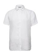 Linen Shirt Short Sleeve White Sebago