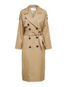 Slfnewren Ls Trench Coat Beige Selected Femme