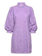 Slfsulla 3/4 Short Dress Ex Purple Selected Femme