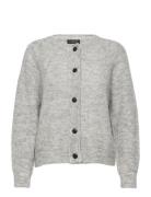 Slflulu Ls Knit Short Cardigan Noos Grey Selected Femme