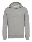 Hood Basic Badge Sweat - Gots/Vegan Grey Knowledge Cotton Apparel