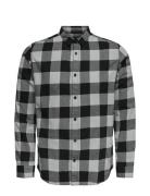 Onsgudmund Ls Checked Shirt Grey ONLY & SONS