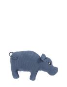Hippo Cushion, Knitted, Blue Blue Smallstuff