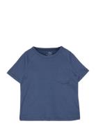 Rib Jersey T-Shirt W. Pocket Blue Copenhagen Colors