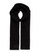 Knitted Logo Scarf Black Superdry