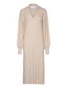 Slfselene Ls Knit Dress B Cream Selected Femme