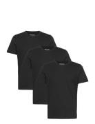 Slhaxel Ss O-Neck Tee W 3 Pack Noos Black Selected Homme