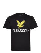 Printed T-Shirt Black Lyle & Scott