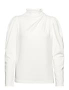 Slffenja Ls T-Neck Top B White Selected Femme