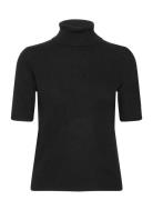 Turtleneck T-Shirt Black Davida Cashmere