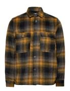 Onsbaz Ovr Pkt Brush Check Ls Shirt Blue Orange ONLY & SONS