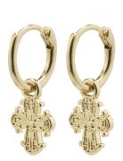 Dagmar Recycled Huggie Hoop Earrings Gold Pilgrim