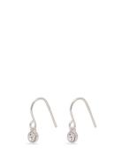 Lucia Recycled Crystal Earstuds Silver-Plated Silver Pilgrim