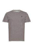 Ace Striped T-Shirt Gots Grey Double A By Wood Wood