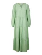 Maxi Dress With Volants Green Tom Tailor