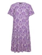 Vbella, S/S, Blk Dress Purple Zizzi