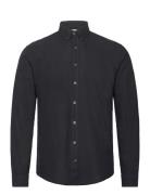 Linen/Cotton Shirt L/S Black Lindbergh