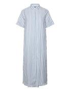 Ines Organic Cotton Striped Shirt Dress Blue Lexington Clothing