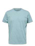 Slhaspen Mini Str Ss O-Neck Tee Noos Blue Selected Homme