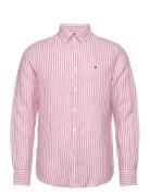 Douglas Linen Stripe Bd Shirt Pink Morris