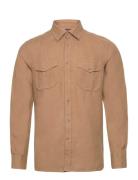 Safari Linen Shirt Beige Morris