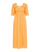 Slfjuana-Ulrikke 2/4 Smock Ankle Dress B Orange Selected Femme