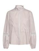 Tiffany Stripe Shirt Beige A-View