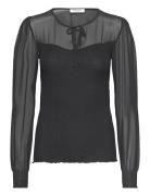 Silk T-Shirt Black Rosemunde