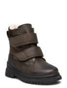 Boots - Flat - With Lace And Zip Brown ANGULUS