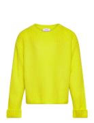 Vmsayla Fold Ls O-Nck Pullover Girl Noos Yellow Vero Moda Girl